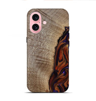 iPhone 16 Wood Live Edge Phone Case - Uriel (Red, 809445)