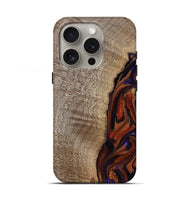 iPhone 16 Pro Wood Live Edge Phone Case - Uriel (Red, 809445)
