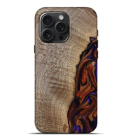 iPhone 16 Pro Max Wood Live Edge Phone Case - Uriel (Red, 809445)