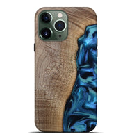 iPhone 13 Pro Max Wood Live Edge Phone Case - Uriel (Blue, 809455)