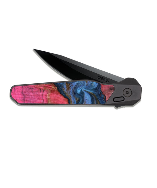 EDC Dark Slate Wood Pocket Knife - Kason (Fire & Ice, 809694)