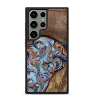 Galaxy S24 Ultra Wood Phone Case - Ezrah (Teal & Gold, 809816)