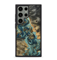 Galaxy S24 Ultra Wood Phone Case - Ryker (Teal & Gold, 809817)