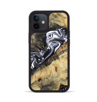 iPhone 12 Wood Phone Case - Sammie (Black & White, 809896)