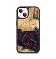 iPhone 14 Wood Phone Case - Sharla (Red, 810136)