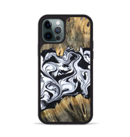 iPhone 12 Pro Wood Phone Case - Jayceon (Black & White, 810143)