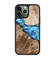 iPhone 13 Pro Max Wood Phone Case - Mayra (Blue, 810154)