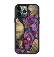 iPhone 13 Pro Max Wood Phone Case - Rayna (Blue, 810283)