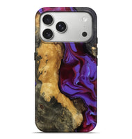 iPhone 17 Pro Max Wood Live Edge Phone Case - Kristyn (Purple, 810410)