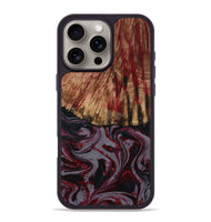 iPhone 16 Pro Max Wood Phone Case - Meda (Red, 810457)