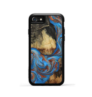 iPhone SE Wood Phone Case - Angela (Teal & Gold, 810491)