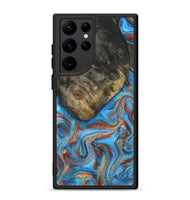 Galaxy S22 Ultra Wood Phone Case - Cheryl (Teal & Gold, 810492)