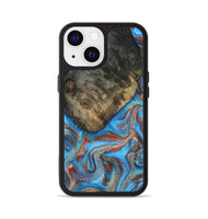 iPhone 13 Wood Phone Case - Cheryl (Teal & Gold, 810492)