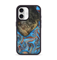 iPhone 17 Wood Phone Case - Cheryl (Teal & Gold, 810492)