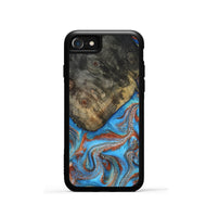 iPhone SE Wood Phone Case - Cheryl (Teal & Gold, 810492)