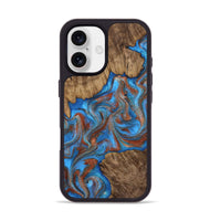 iPhone 17 Wood Phone Case - Amiri (Teal & Gold, 810493)