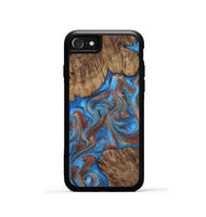 iPhone SE Wood Phone Case - Amiri (Teal & Gold, 810493)