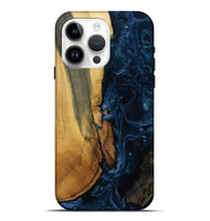 iPhone 15 Pro Max Wood Live Edge Phone Case - Miracle (Blue, 810770)
