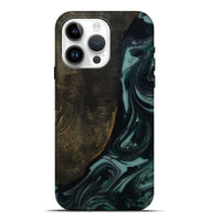 iPhone 15 Pro Max Wood Live Edge Phone Case - Traci (Green, 810778)