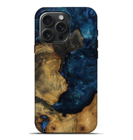 iPhone 16 Pro Max Wood Live Edge Phone Case - Violet (Blue, 810780)