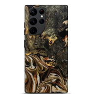 Galaxy S22 Ultra Wood Live Edge Phone Case - Cathryn (Black & White, 810789)