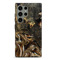 Galaxy S24 Ultra Wood Live Edge Phone Case - Cathryn (Black & White, 810789)