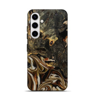 Galaxy S25 Wood Live Edge Phone Case - Cathryn (Black & White, 810789)