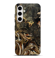 Galaxy S25 Plus Wood Live Edge Phone Case - Cathryn (Black & White, 810789)