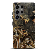 Galaxy S25 Ultra Wood Live Edge Phone Case - Cathryn (Black & White, 810789)