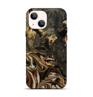 iPhone 13 Wood Live Edge Phone Case - Cathryn (Black & White, 810789)