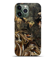 iPhone 13 Pro Max Wood Live Edge Phone Case - Cathryn (Black & White, 810789)