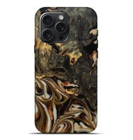 iPhone 16 Pro Max Wood Live Edge Phone Case - Cathryn (Black & White, 810789)