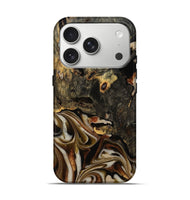 iPhone 17 Pro Wood Live Edge Phone Case - Cathryn (Black & White, 810789)