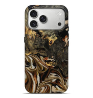 iPhone 17 Pro Max Wood Live Edge Phone Case - Cathryn (Black & White, 810789)