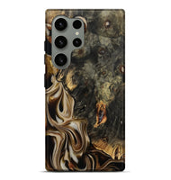 Galaxy S24 Ultra Wood Live Edge Phone Case - Joanna (Black & White, 810795)