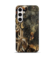 Galaxy S25 Wood Live Edge Phone Case - Joanna (Black & White, 810795)