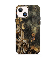 iPhone 14 Wood Live Edge Phone Case - Joanna (Black & White, 810795)