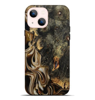 iPhone 14 Plus Wood Live Edge Phone Case - Joanna (Black & White, 810795)