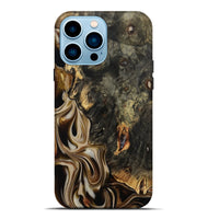 iPhone 14 Pro Max Wood Live Edge Phone Case - Joanna (Black & White, 810795)