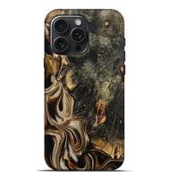 iPhone 16 Pro Max Wood Live Edge Phone Case - Joanna (Black & White, 810795)