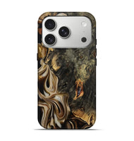 iPhone 17 Pro Wood Live Edge Phone Case - Joanna (Black & White, 810795)