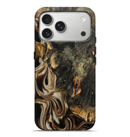iPhone 17 Pro Max Wood Live Edge Phone Case - Joanna (Black & White, 810795)