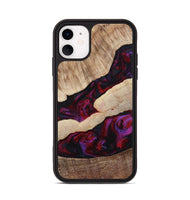 iPhone 11 Wood Phone Case - Maura (Red, 810812)