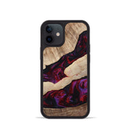 iPhone 12 mini Wood Phone Case - Maura (Red, 810812)