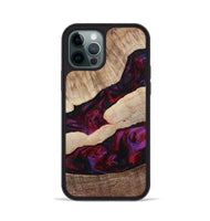 iPhone 12 Pro Wood Phone Case - Maura (Red, 810812)