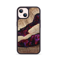 iPhone 14 Wood Phone Case - Maura (Red, 810812)