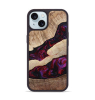iPhone 15 Wood Phone Case - Maura (Red, 810812)