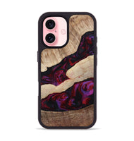 iPhone 16 Wood Phone Case - Maura (Red, 810812)