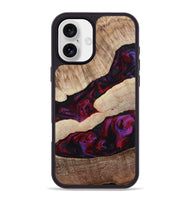 iPhone 16 Plus Wood Phone Case - Maura (Red, 810812)