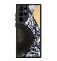 Galaxy S22 Ultra Wood Phone Case - Hedwig (Black & White, 810813)